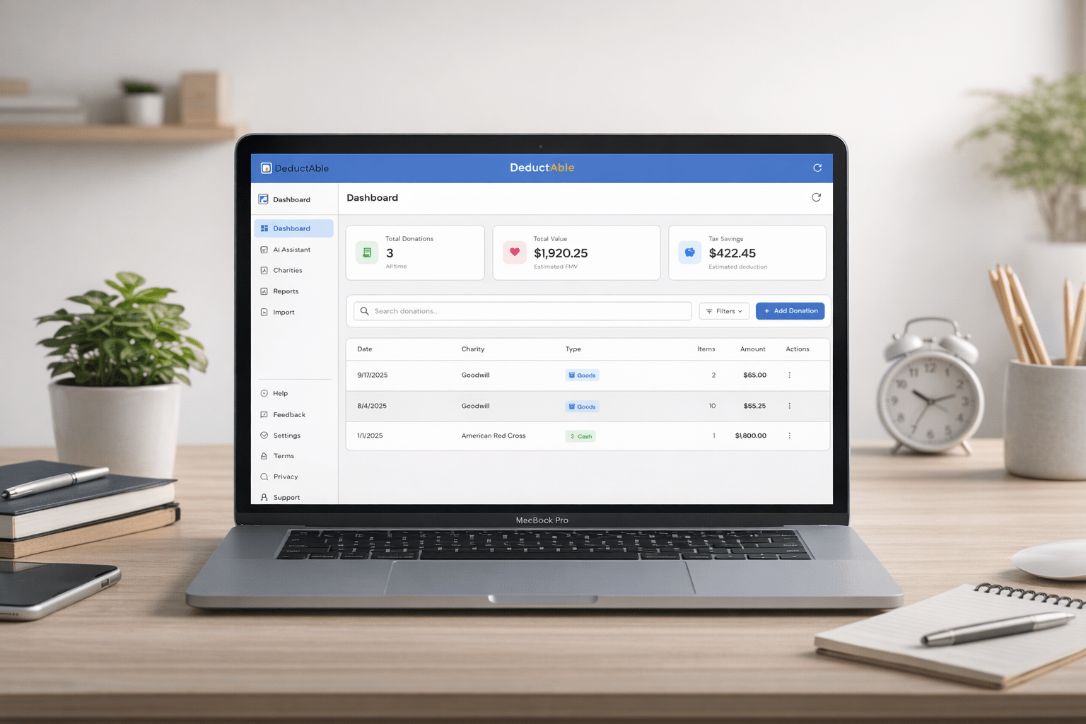 Introducing the DeductAble Web App